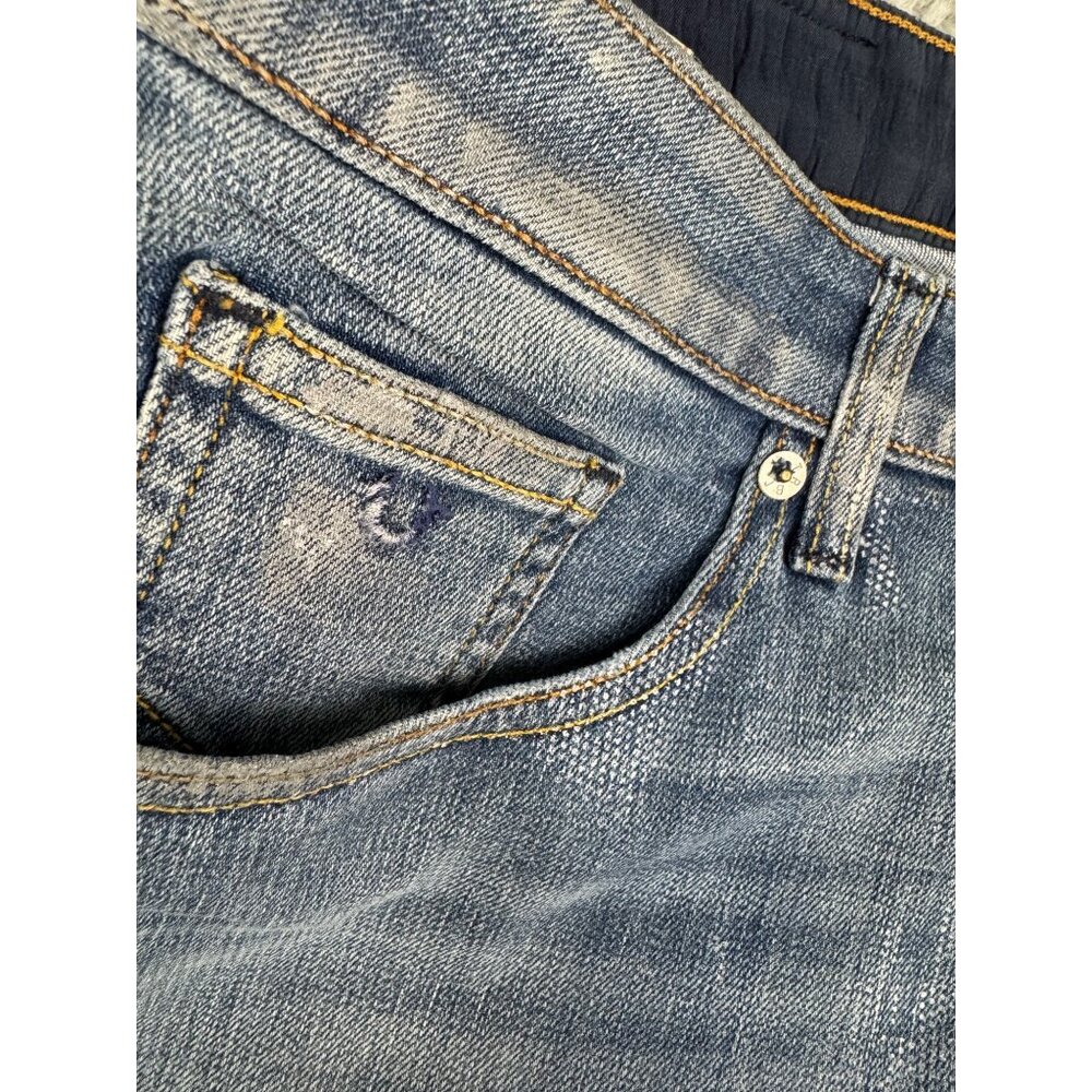 True Religion Womens Lauren Denim Shorts Size 28 Distressed Look Made In Italy N - Picture 11 of 16